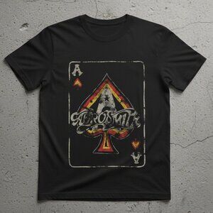 Aerosmith Ace of Spades Vintage Rock Band Graphic T-Shirt